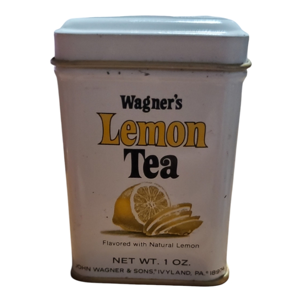 Vintage Wagner's Lemon Tea Metal Tin Box Collectible